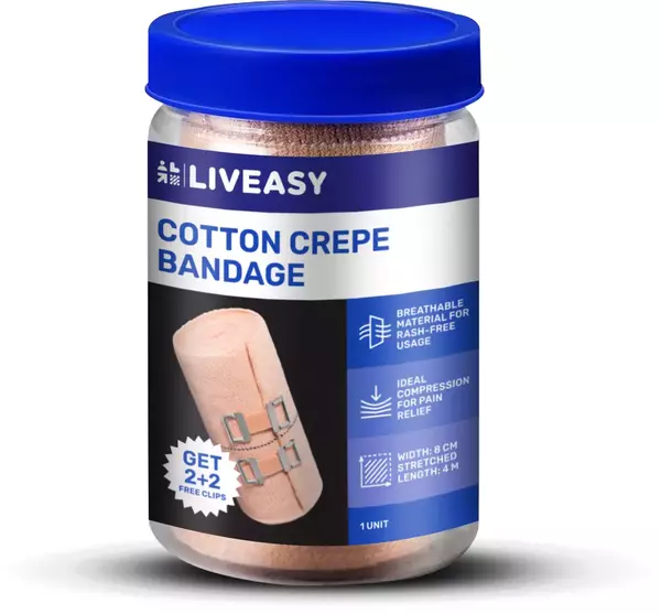 liveasy-ortho-care-cotton-crepe-bandage-reduces-strain-sprain-swelling-8-cms-x-4-meters-2-1775729498 Liveasy Ortho Care Cotton Crepe - Image 1